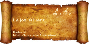 Lajos Albert névjegykártya