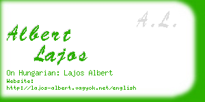 albert lajos business card